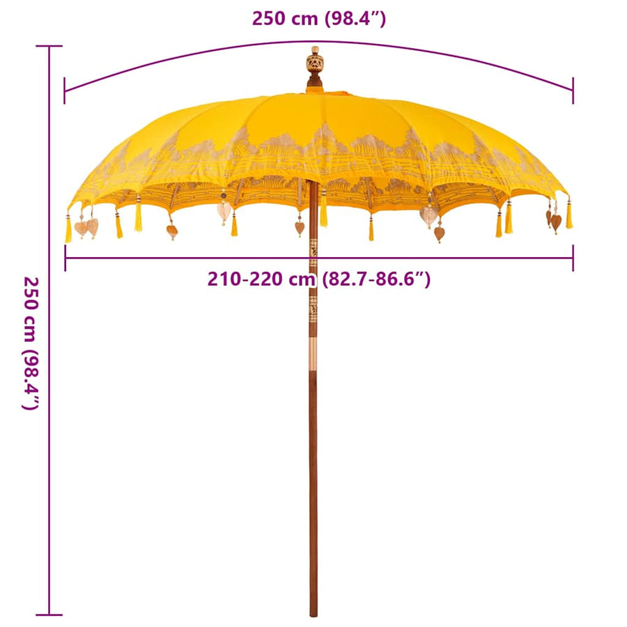 Parasol Anders Geel x 250 cm