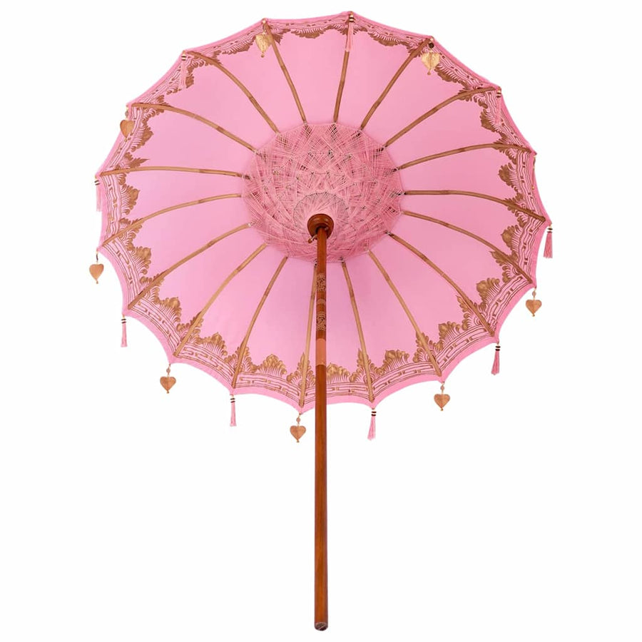 Parasol Anders Roze x 260 cm Katoen en massief hout