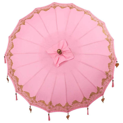 Parasol Anders Roze x 260 cm Katoen en massief hout