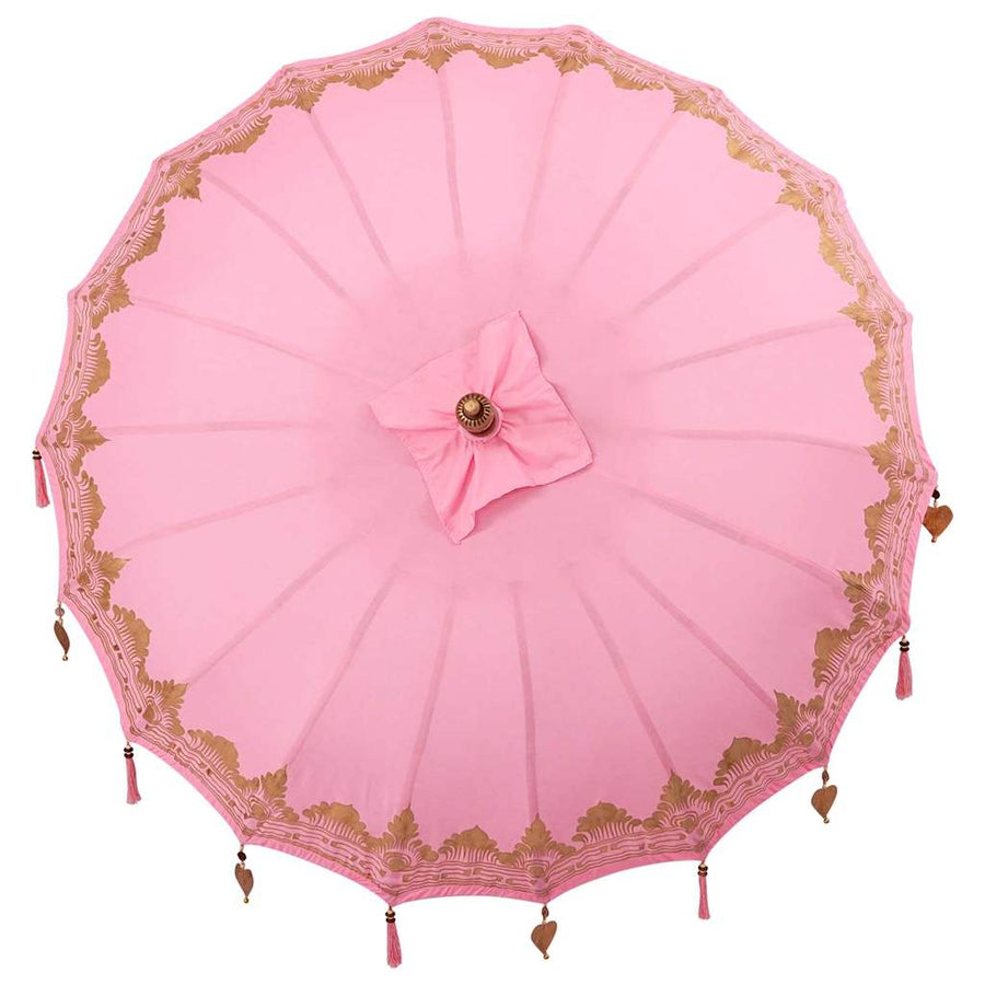 Parasol Anders Roze x 260 cm Katoen en massief hout