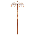 Parasol rond 260 cm crème hout katoen