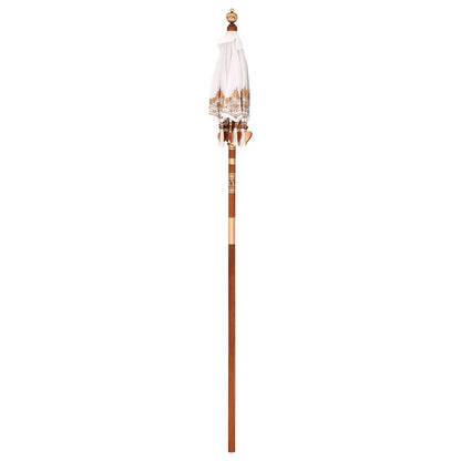 Balinese Parasol Anders Crème x 260 cm Katoen en massief hout
