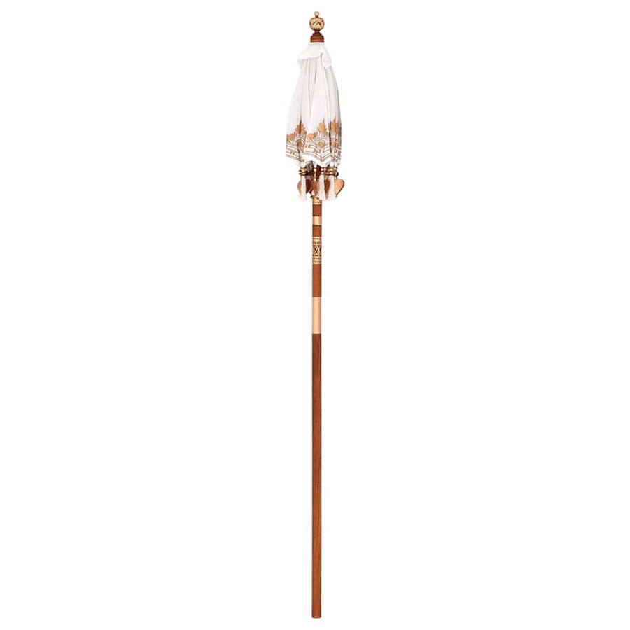 Balinese Parasol Anders Crème x 260 cm Katoen en massief hout