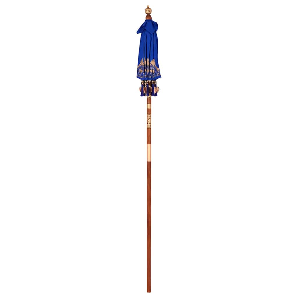 Balinese Parasol Anders Blauw x 260 cm Katoen en massief hout