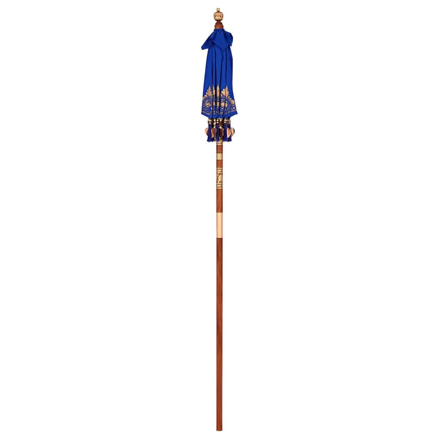 Balinese Parasol Anders Blauw x 260 cm Katoen en massief hout