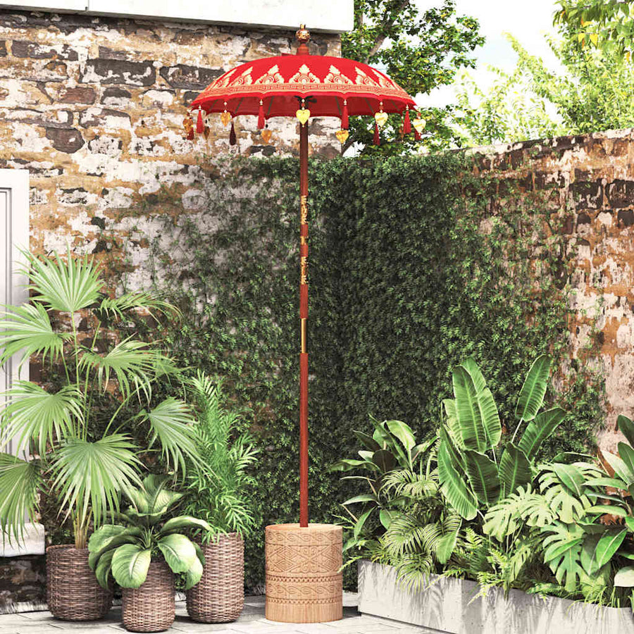 Balinese Parasol Rood 125 x 125 x 260 cm