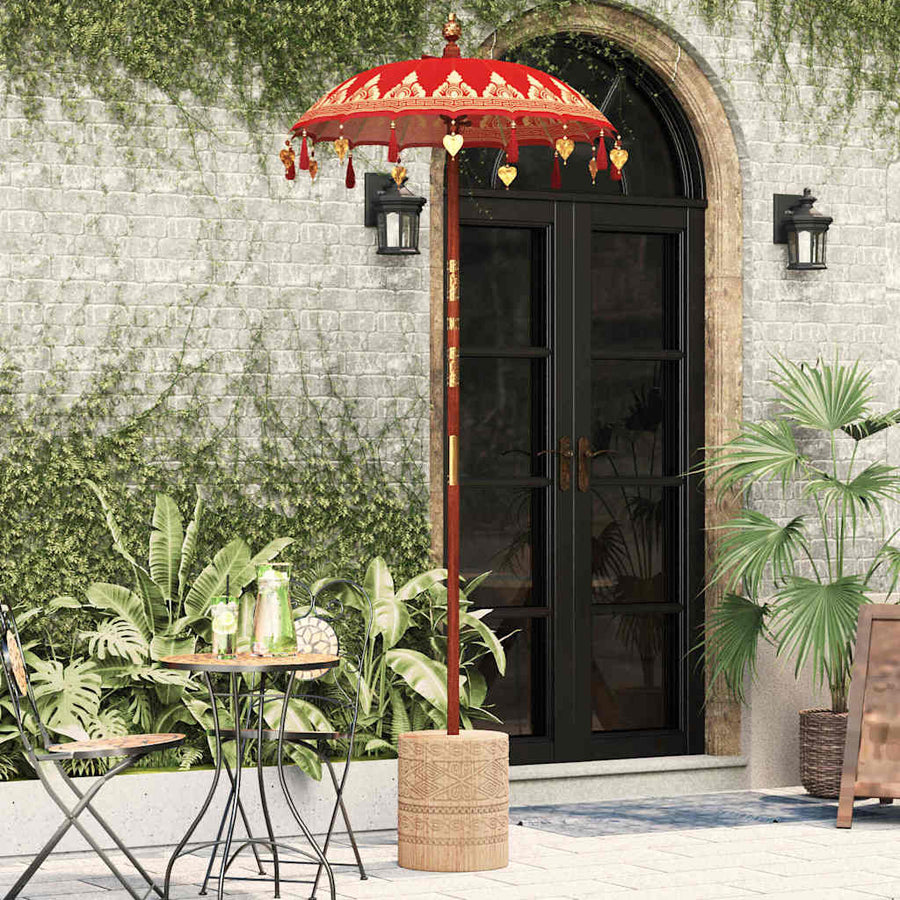 Balinese Parasol Rood 125 x 125 x 260 cm