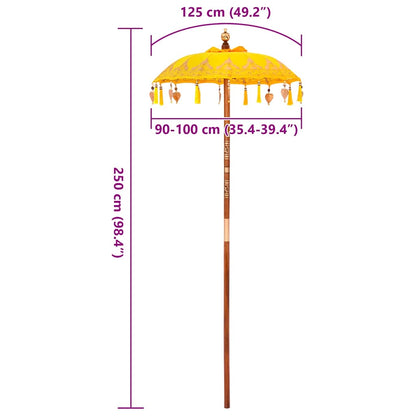 Balinese Parasol Geel 95 X 95 X 260 Cm