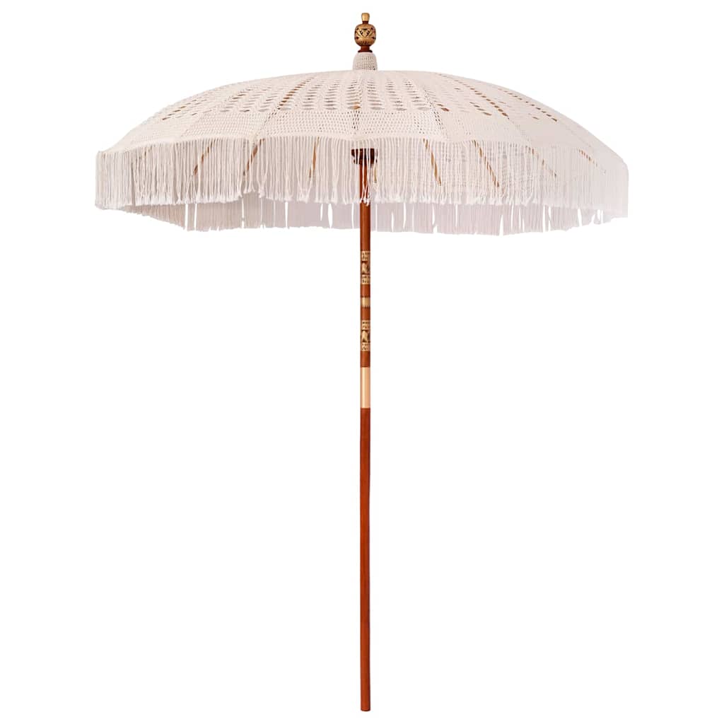 Parasol Anders Crème x 250 cm Katoen en massief hout