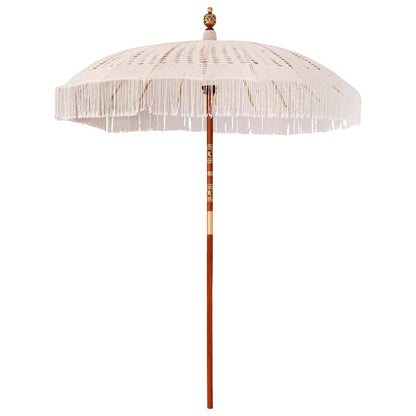 Parasol Anders Crème x 250 cm Katoen en massief hout