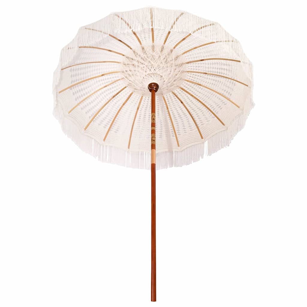 Parasol Anders Crème x 250 cm Katoen en massief hout