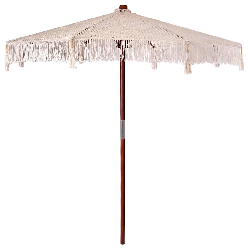 Parasol Anders Crème x 250 cm Katoen en massief hout