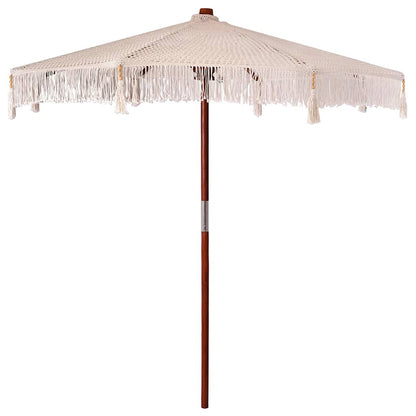 Parasol Anders Crème x 250 cm Katoen en massief hout