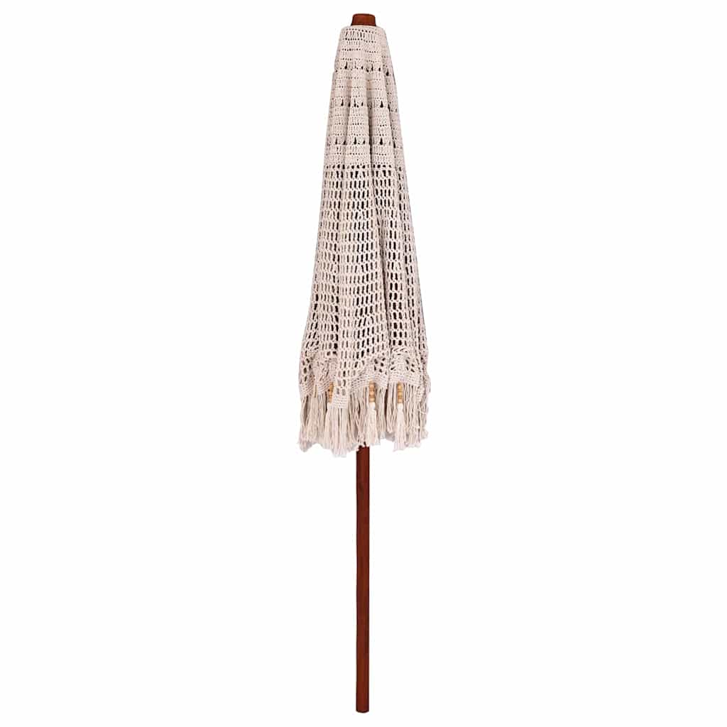 Parasol Anders Crème x 250 cm Katoen en massief hout