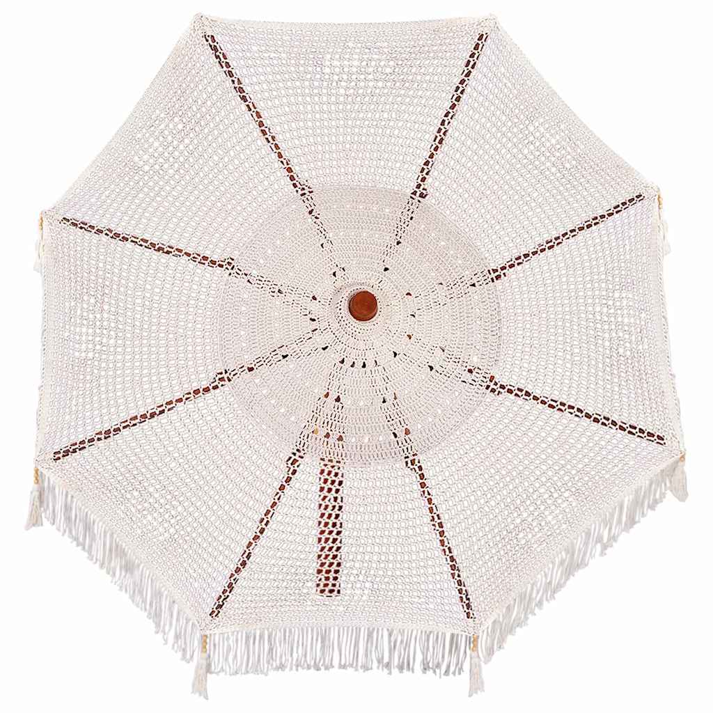 Parasol Anders Crème x 250 cm Katoen en massief hout