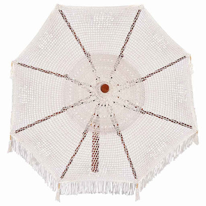 Parasol Anders Crème x 250 cm Katoen en massief hout