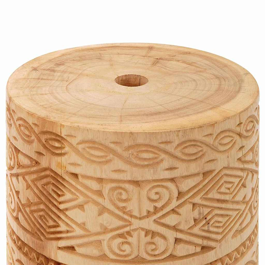 Parasolvoet Naturel Ø34 x 40 cm Massief Hout