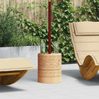 Parasolvoet massief hout 34x34x40 cm naturel