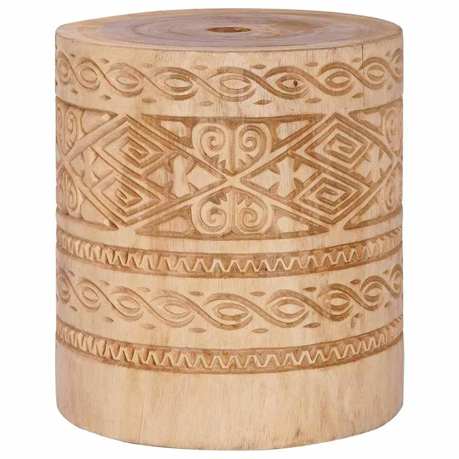 Parasolvoet Naturel Ø34 x 40 cm Massief Hout