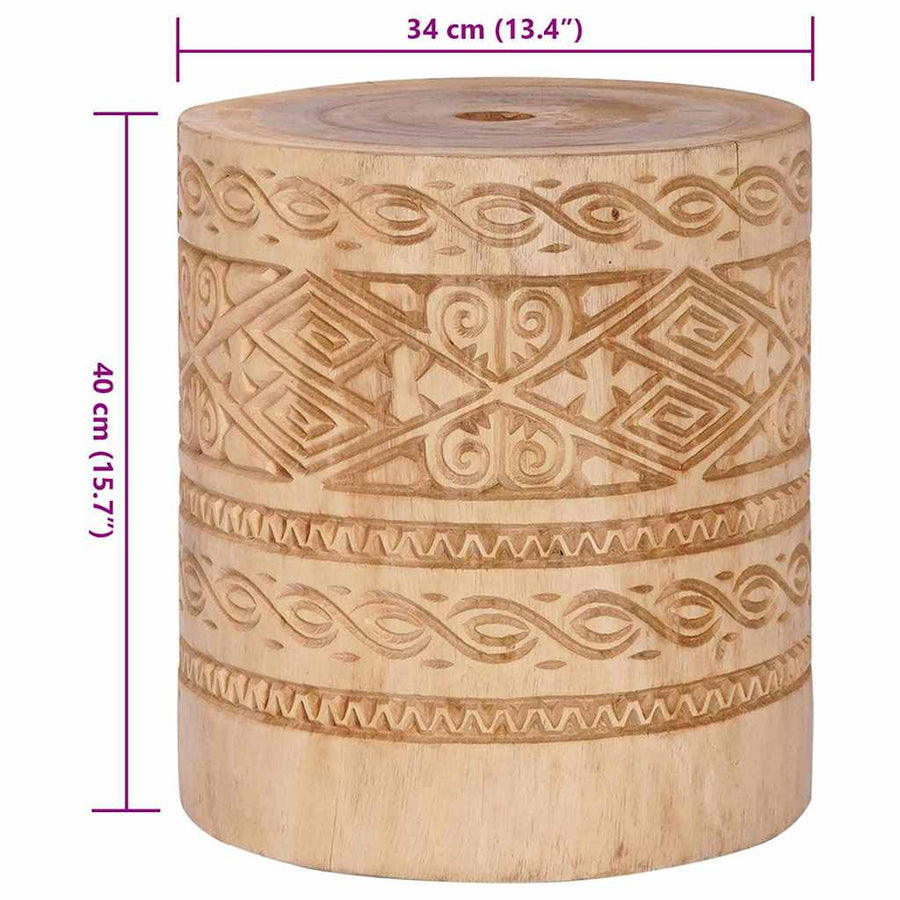 Parasolvoet Naturel Ø34 x 40 cm Massief Hout