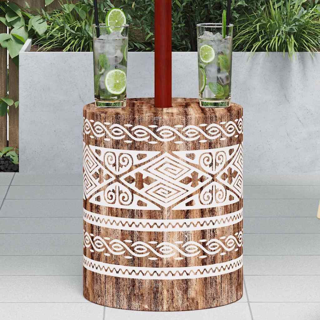Parasolvoet Wit gewassen Ø34 x 40 cm Massief Hout