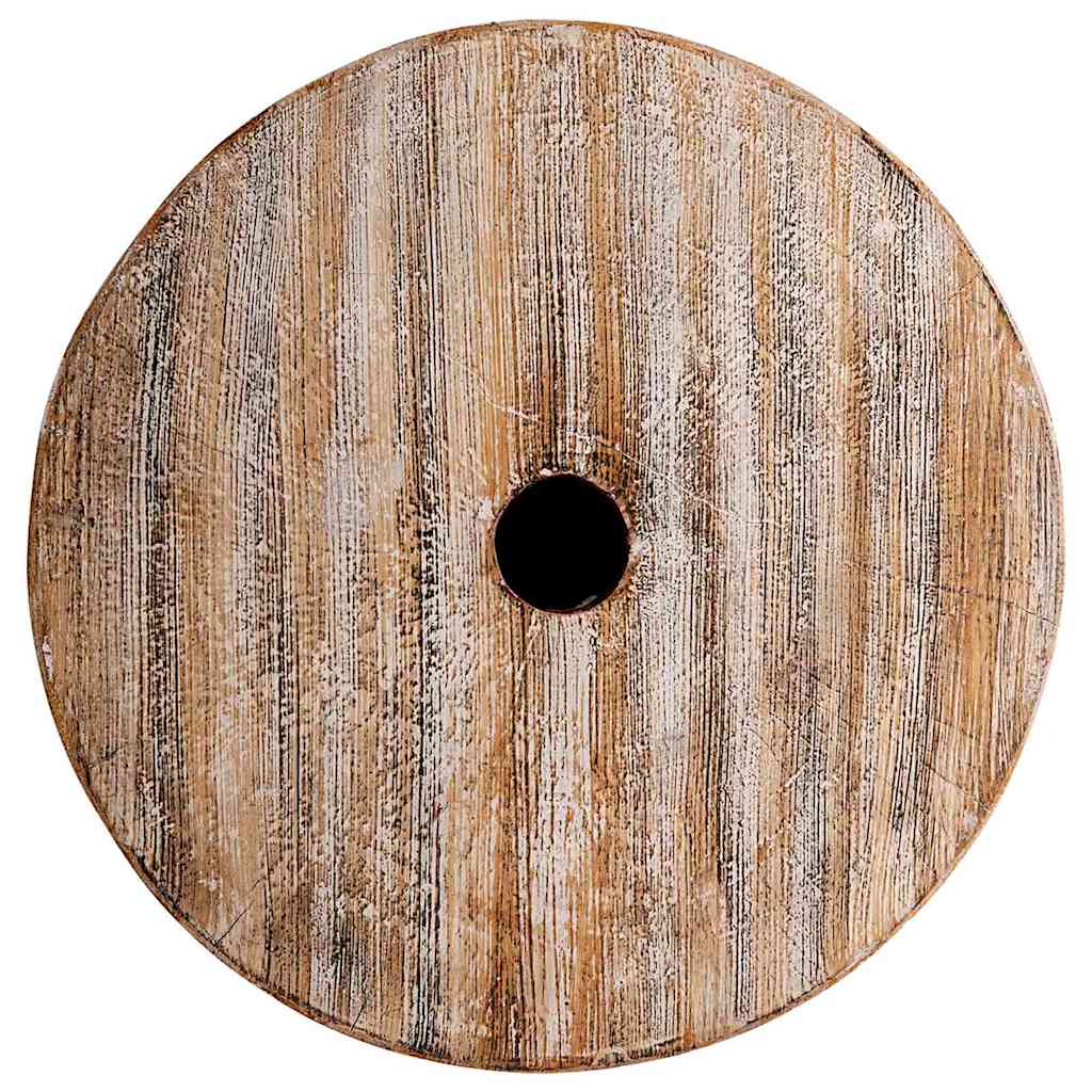 Parasolvoet Wit gewassen Ø34 x 40 cm Massief Hout