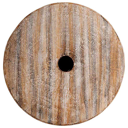 Parasolvoet Wit gewassen Ø34 x 40 cm Massief Hout