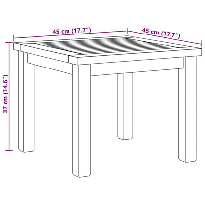 Salontafel Bruin 45 x 45 x 36 cm Massief teakhout