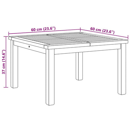 Salontafel Bruin 60 x 60 x 36 cm Massief teakhout