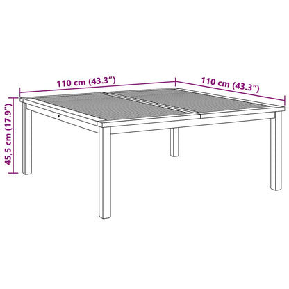 Salontafel Bruin 110 x 110 x 45 cm Massief teakhout