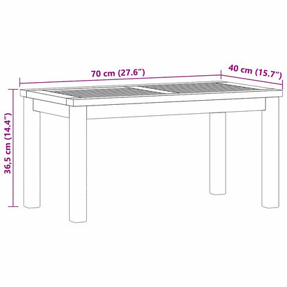 Salontafel Bruin 70 x 40 x 36 cm Massief teakhout