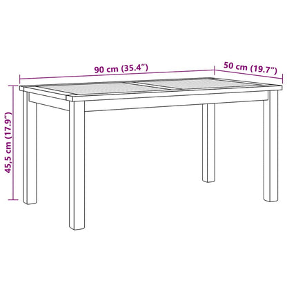 Salontafel Bruin 90 x 50 x 45.5 cm Massief teakhout