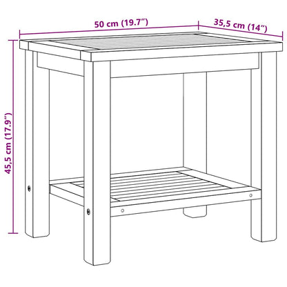 Salontafel Bruin 50 x 35 x 45 cm Massief teakhout
