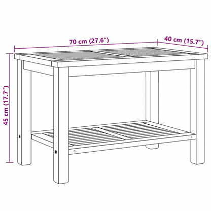 Salontafel Bruin 70 x 40 x 45 cm Massief teakhout