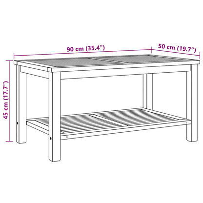 Salontafel Bruin 90 x 50 x 45 cm Massief teakhout