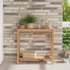 Wandtafel 85x35x75 cm massief teakhout bruin