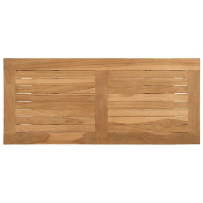 Wandtafel met opslag met plank Bruin 85 x 35 x 75 cm Massief teakhout