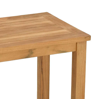 Wandtafel met opslag met plank Bruin 110 x 40 x 45 cm Massief teakhout