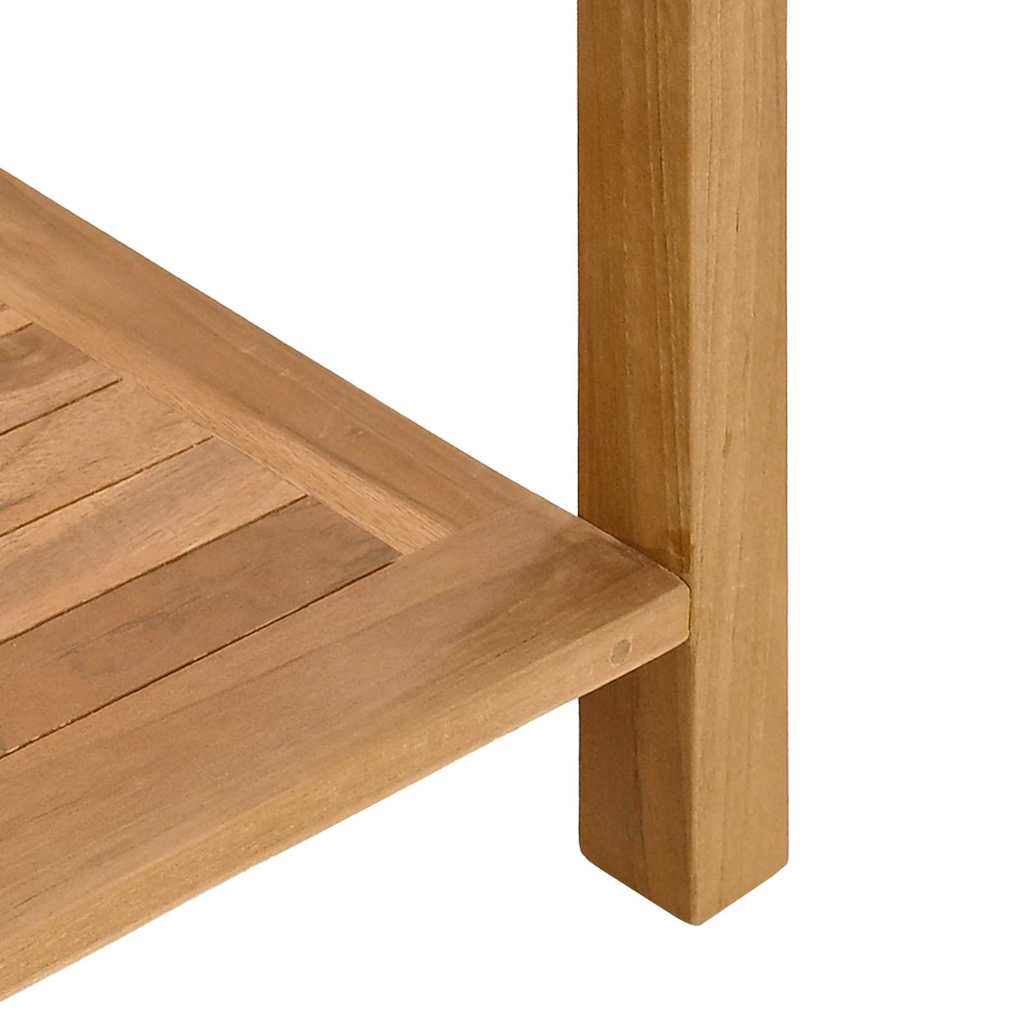 Wandtafel met opslag met plank Bruin 110 x 40 x 45 cm Massief teakhout