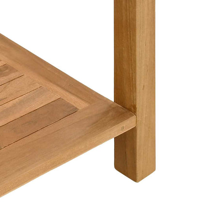 Wandtafel met opslag met plank Bruin 110 x 40 x 45 cm Massief teakhout