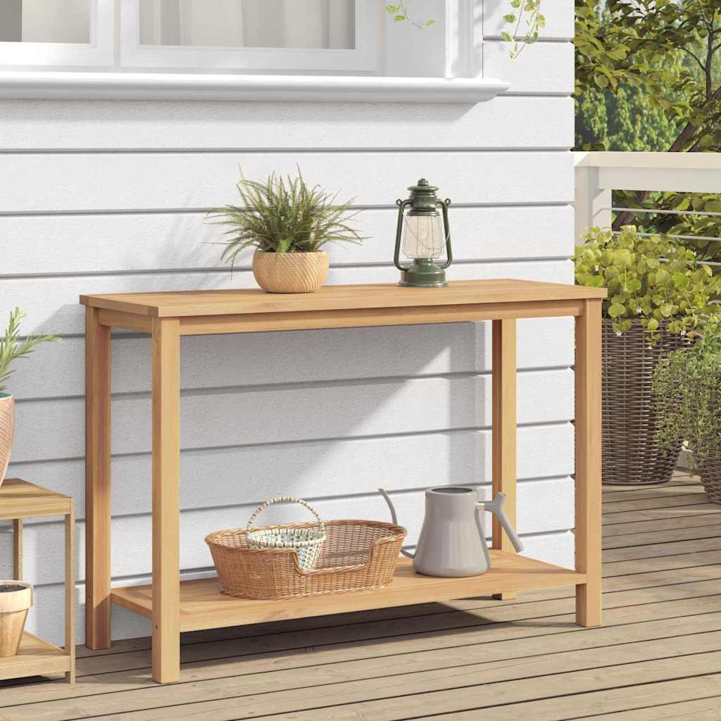 Wandtafel met opslag met plank Bruin 110 x 40 x 45 cm Massief teakhout