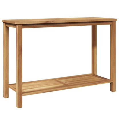 Wandtafel met opslag met plank Bruin 110 x 40 x 45 cm Massief teakhout