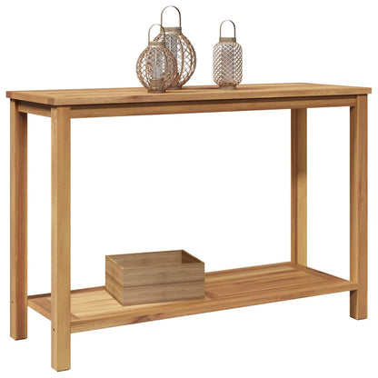 Wandtafel met opslag met plank Bruin 110 x 40 x 45 cm Massief teakhout