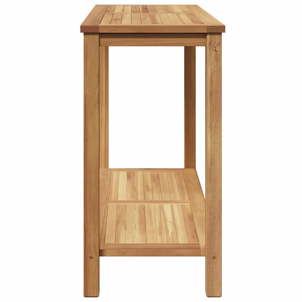 Wandtafel met opslag met plank Bruin 110 x 40 x 45 cm Massief teakhout