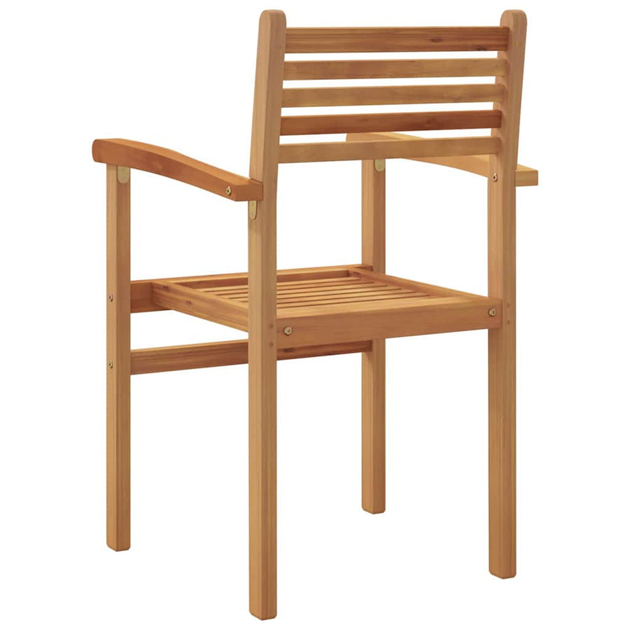 Tuinstapelstoelen 2 pcs Bruin 55.5 x 55.5 x 90 cm