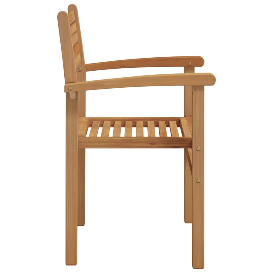 Tuinstapelstoelen 2 pcs Bruin 55.5 x 55.5 x 90 cm