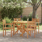 Chair 4 pcs Brown 56 x 55 x 90.5 cm Solid Teakwood