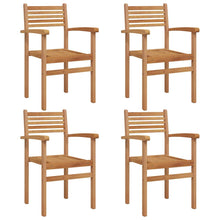 Tuinstapelstoelen 4 pcs Bruin 55.5 x 55.5 x 90 cm