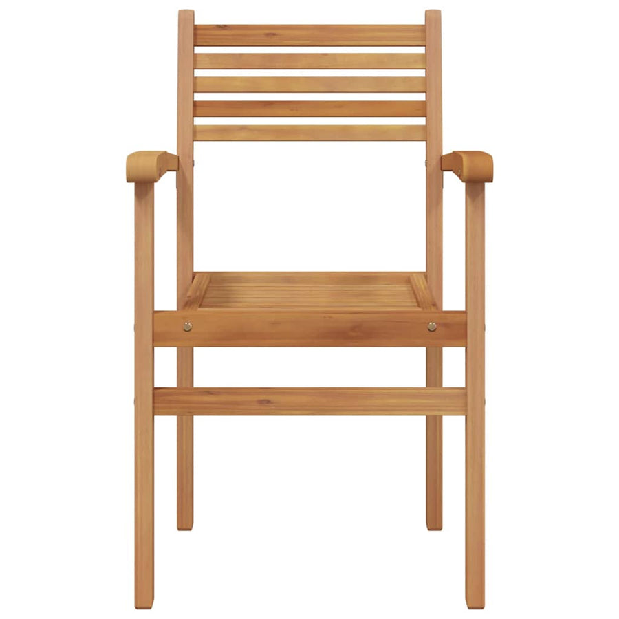 Tuinstapelstoelen 4 pcs Bruin 55.5 x 55.5 x 90 cm