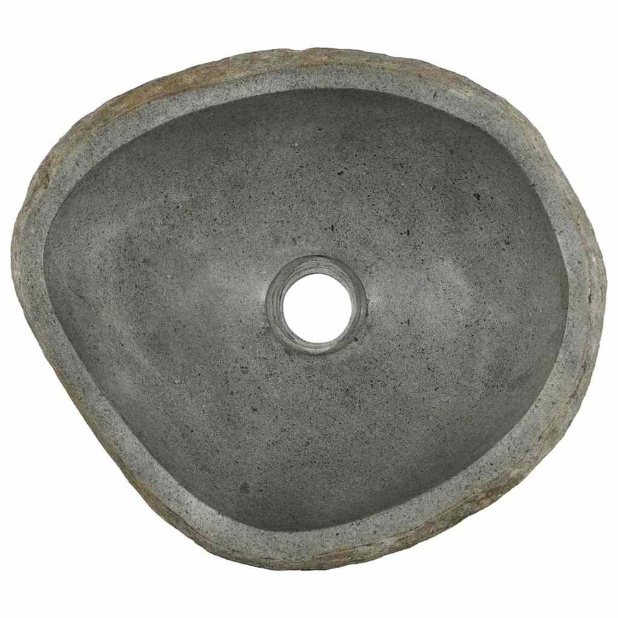 Wasbak Lichtgrijs (38-45) x (30-35) x 15 cm Riviersteen